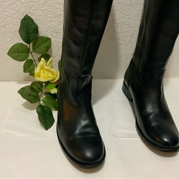 Frye Melissa Button Tall Leather Riding Boots Equestrian Boot Womens 6 Black - Picture 6 of 16